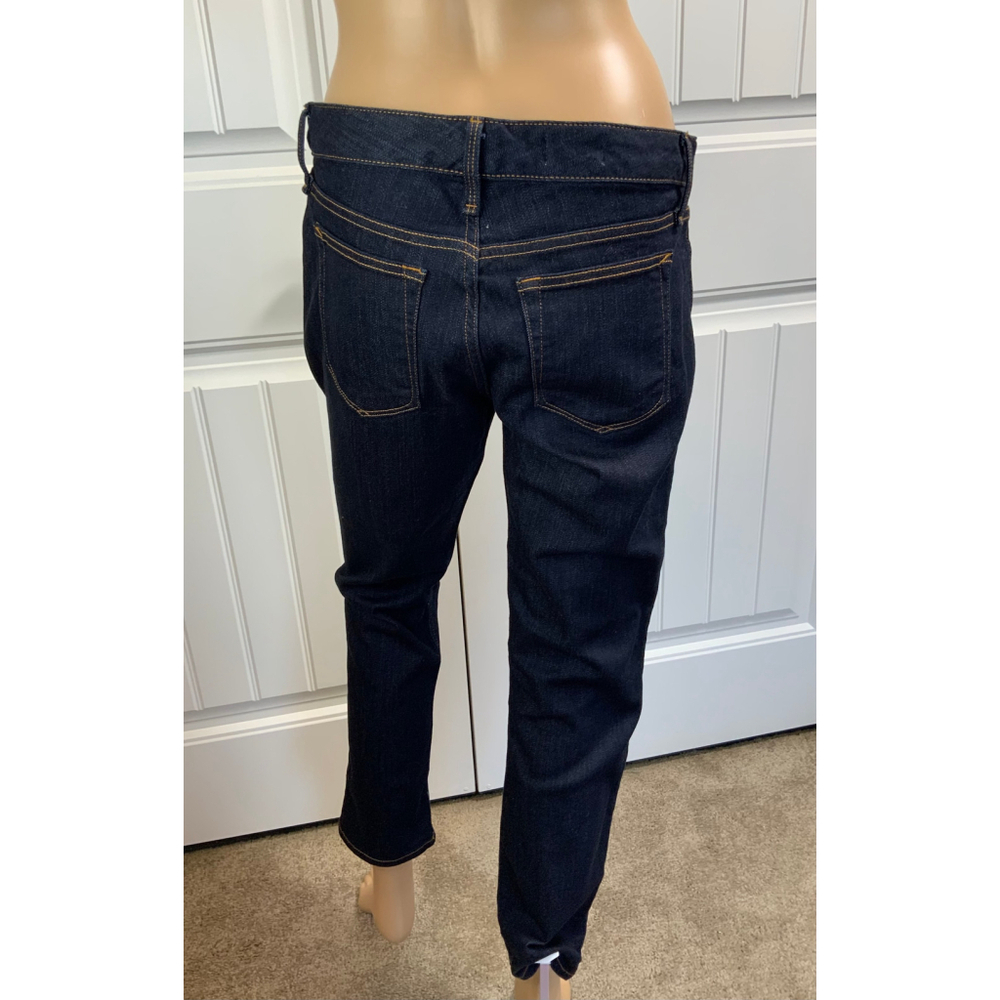 Gap Womens Jeans Size 28 Dark Blue Denim Cropped Straight Leg‎ Preppy Y2K Casual - Picture 6 of 15